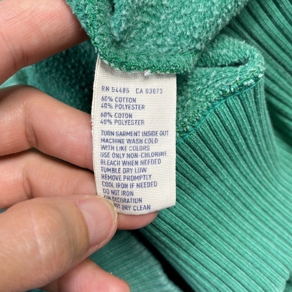 American Eagle Green Hooded Sweatshirt Y2K Medium - Picture 3 of 6